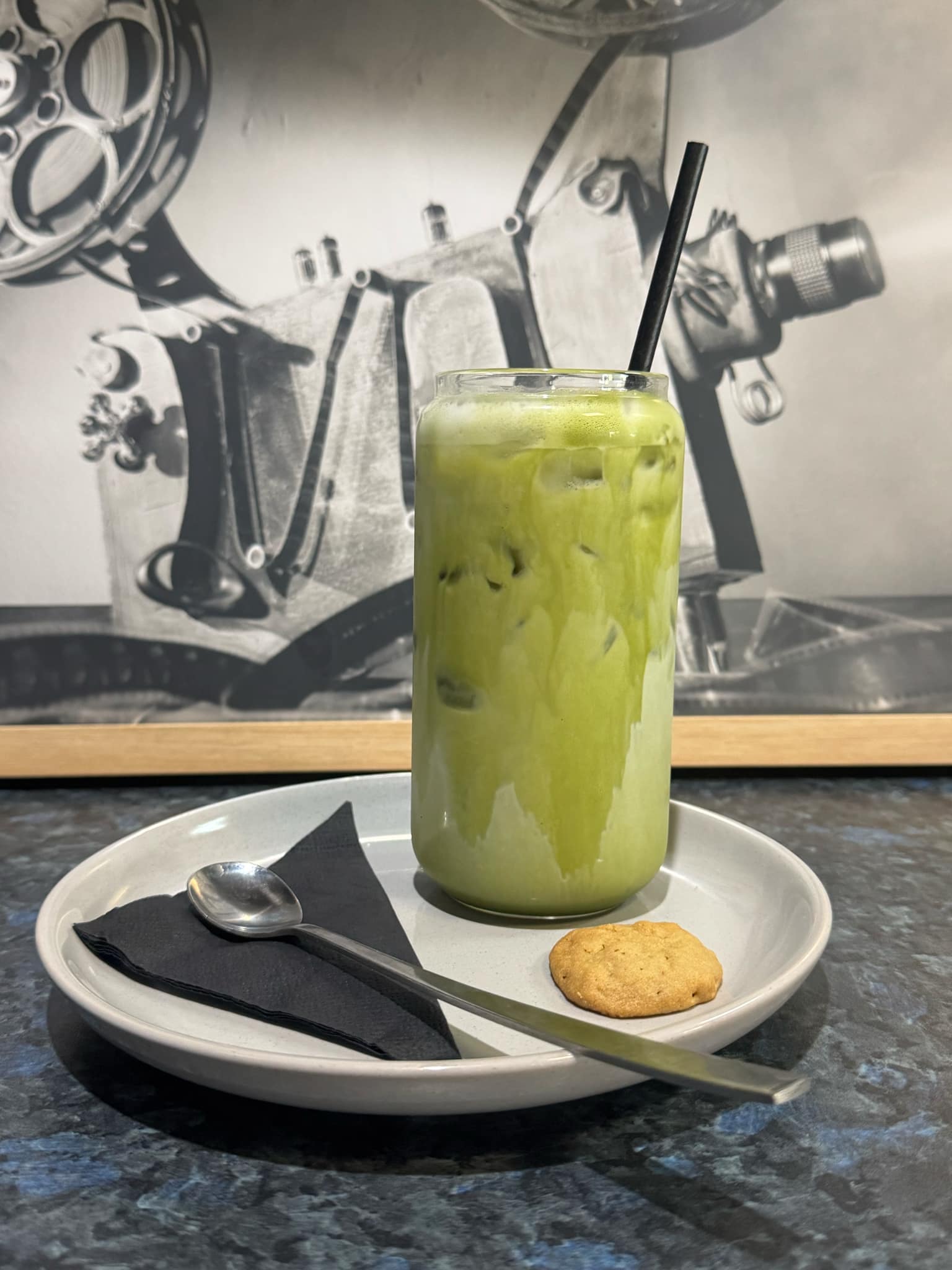 Iced matcha latte from The Social Cafe in Emerald QLD 4720 – refreshing takeaway or dine-in drink.
