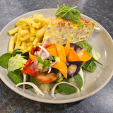 Quiche Chips & Salad