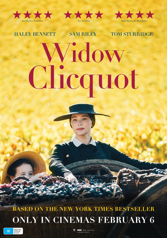 11:20am to 12:50pm | Wednesday 12/3 | Cinema 2 | Widow Clicquot (M) [1h30m]