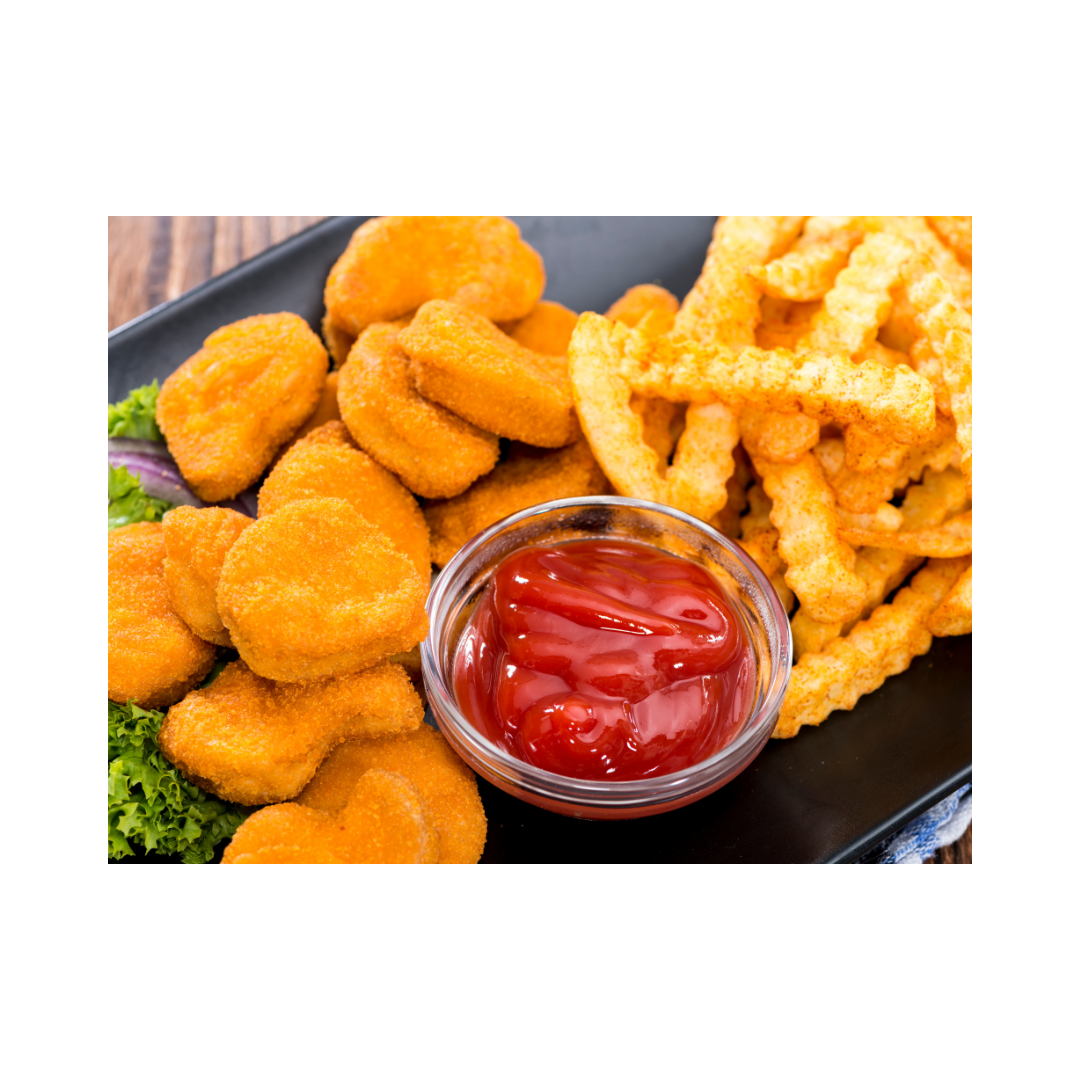 Chicken nuggets and chips meal from The Social Cafe in Emerald QLD 4720 – available for dine-in, takeaway, and catering.
