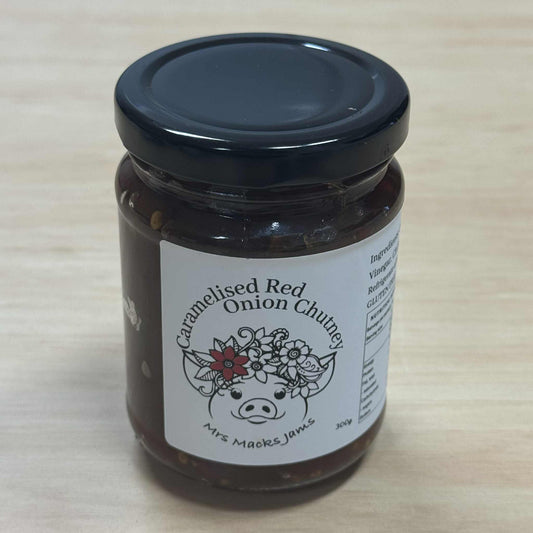 300g Caramelised Red Onion Chutney - Mrs Macks Jams