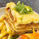 Homemade beef lasagna from The Social Cafe in Emerald QLD 4720 – available for catering and takeaway.