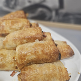 Mini Puffy Dogs finger food from The Social Cafe in Emerald QLD 4720 – available for catering with minimum orders.