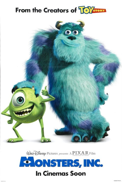 4:00pm to 5:36pm | Saturday 15/3 | Cinema 3 | Monsters Inc. (G) [1h32m]