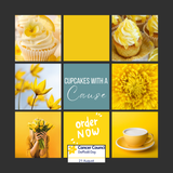Daffodil Day Lemon & White Chocolate Cupcakes | Box of 6