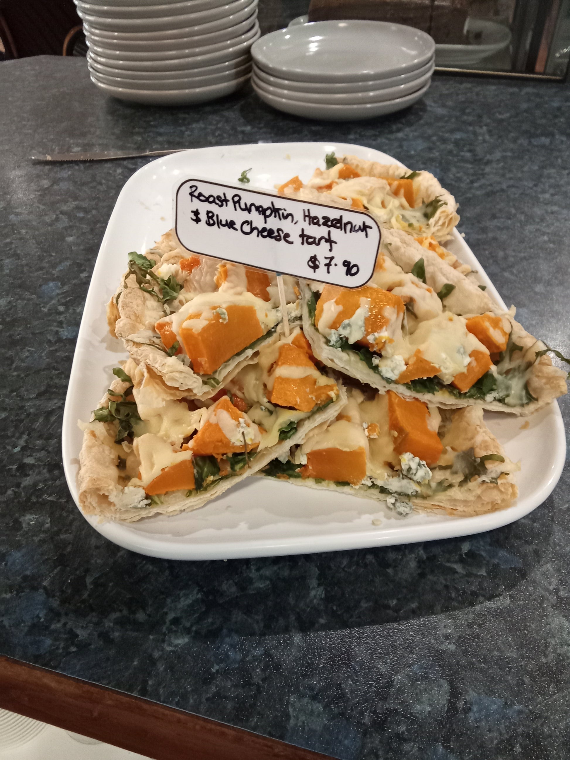 Homemade tart from The Social Cafe in Emerald QLD 4720 – available for takeaway and dine-in.