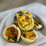 12 Mini homemade Quiche (minimum of 12 each)